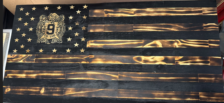 Manchu Flag Wooden Wall Plaque | Handcrafted Military Wall Art