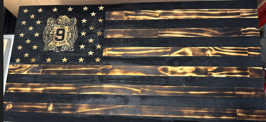 Manchu Flag Wooden Wall Plaque | Handcrafted Military Wall Art