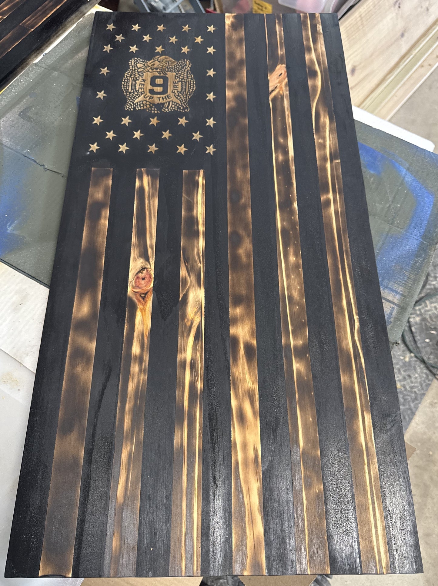 Manchu Flag Wooden Wall Plaque | Handcrafted Military Wall Art