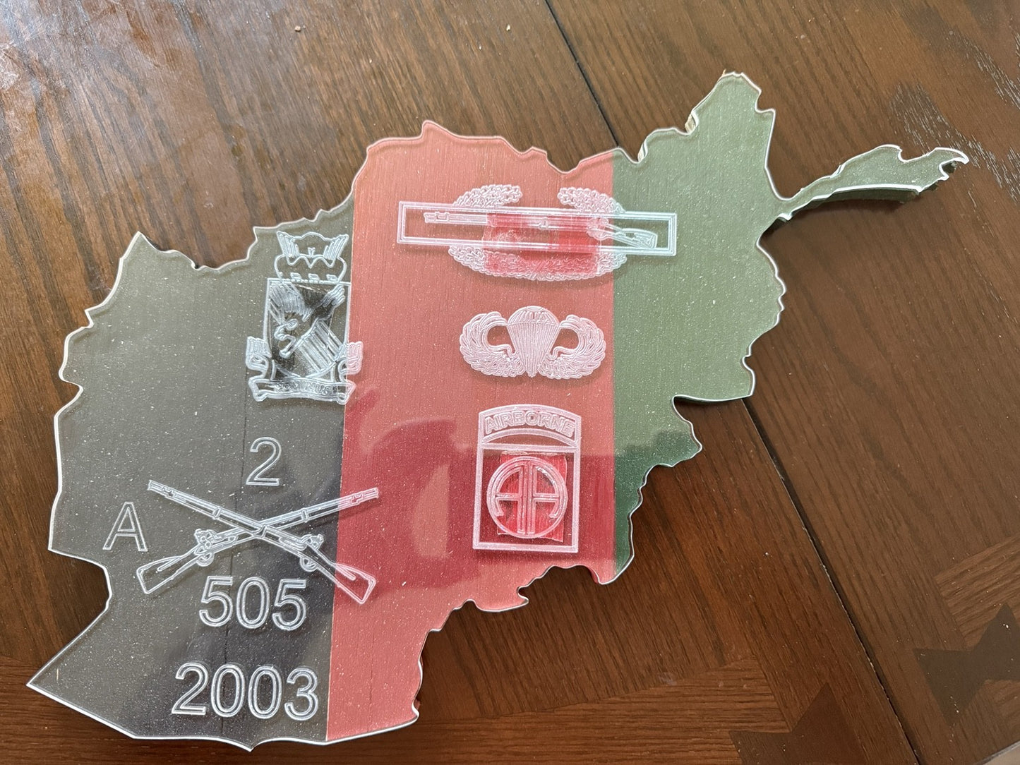 Afghanistan Campaign Wooden Wall Plaque | Handcrafted Veteran Display