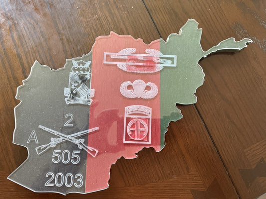 Afghanistan Campaign Wooden Wall Plaque | Handcrafted Veteran Display