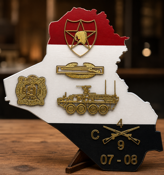Iraq Campaign Wooden Wall Plaque | Handcrafted Veteran Display